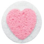 Спонж для лица, Divage (Дивайдж) 2 шт Аксессориз из натуральной целлюлозы набор сердечко диаметр 5 см и круг диаметр 7 см