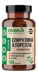Спирулина + Хлорелла прессованная в таблетках, OVERvit (ОВЕРвит) таблетки 100 шт