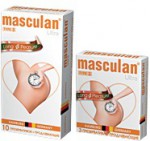 Презервативы, Маскулан 10 шт лонг плэже (лонг гейм) Masculan 3 Ultra long pleasure (long game) продлевающие с анестетиком колечками и пупырышками